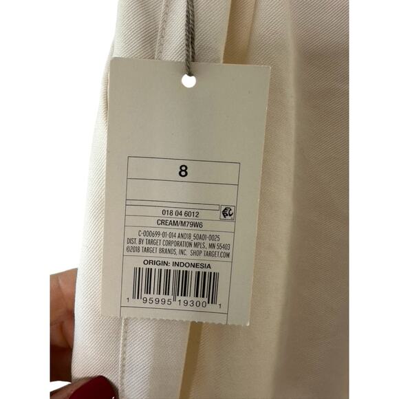 A New Day Cream Slim Fit Ankle Cuffed Pants Slacks Women's Size 8 New - Picture 3 of 9